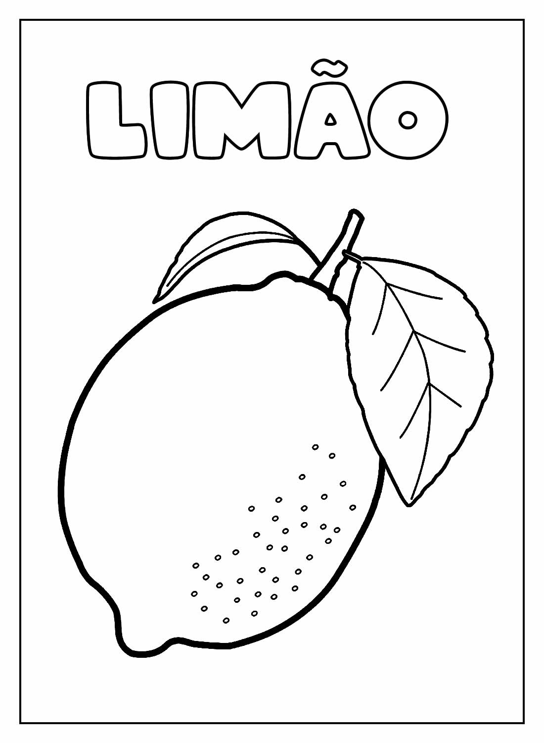 Desenhos de Limão para colorir - Bora Colorir