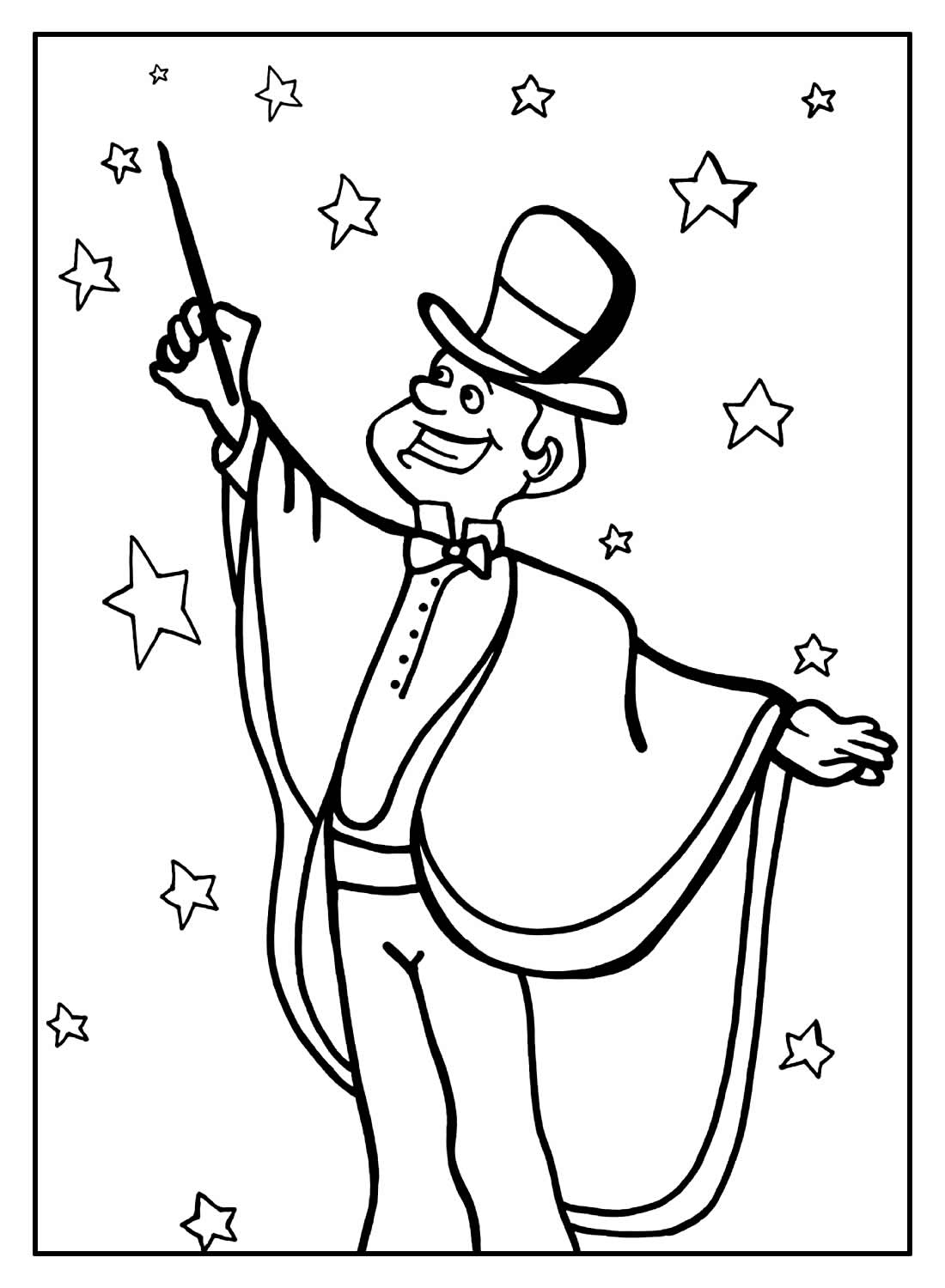 Desenhos de Mágicos para colorir - Bora Colorir