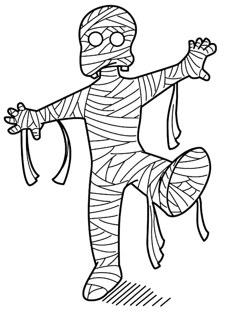 Desenho de Múmia para colorir