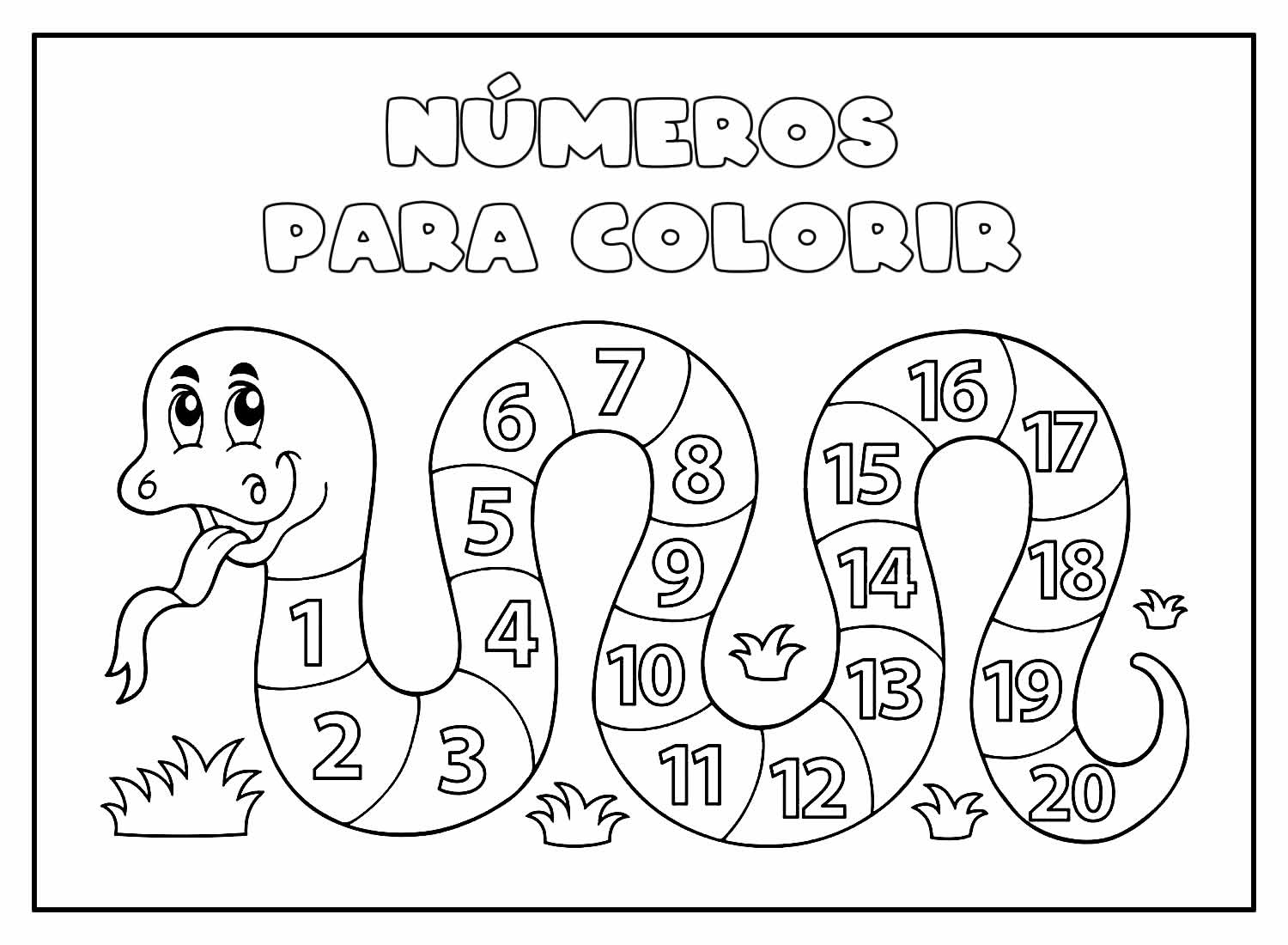 Desenhos De N Meros Para Colorir Bora Colorir