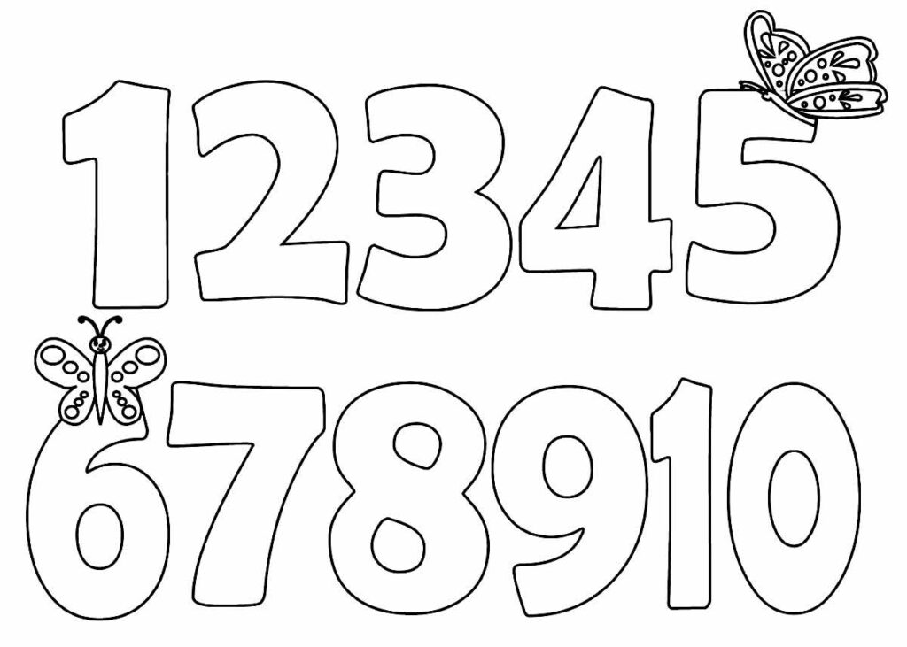 Desenho de Números para colorir