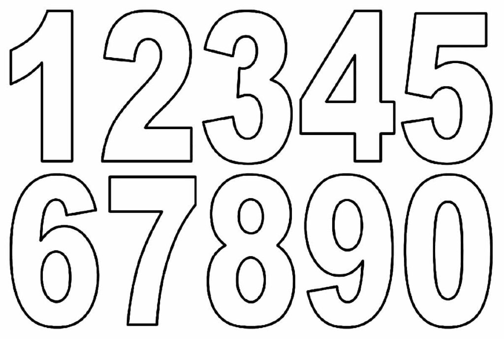 Desenho de Números para colorir