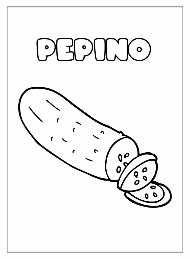 Desenhos de Pepino para colorir - Bora Colorir