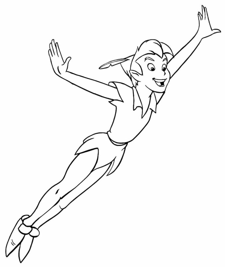 Desenhos do Peter Pan para colorir - Bora Colorir