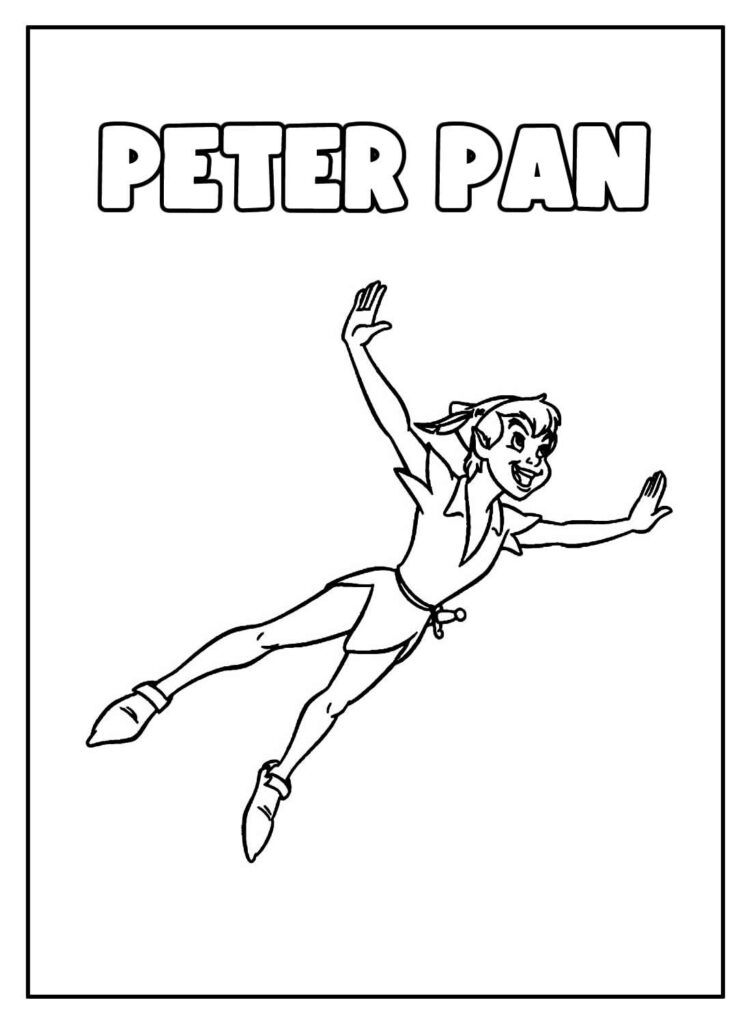 Desenho Educativo para colorir - Peter Pan