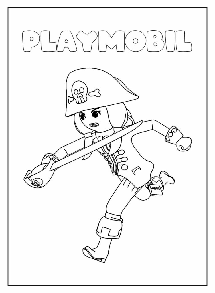 Desenho Playmobil Colorir - Imagem Educativa