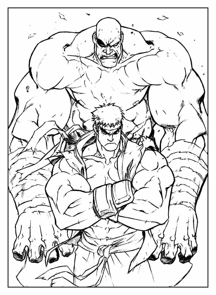 Desenho Street Fighter Colorir
