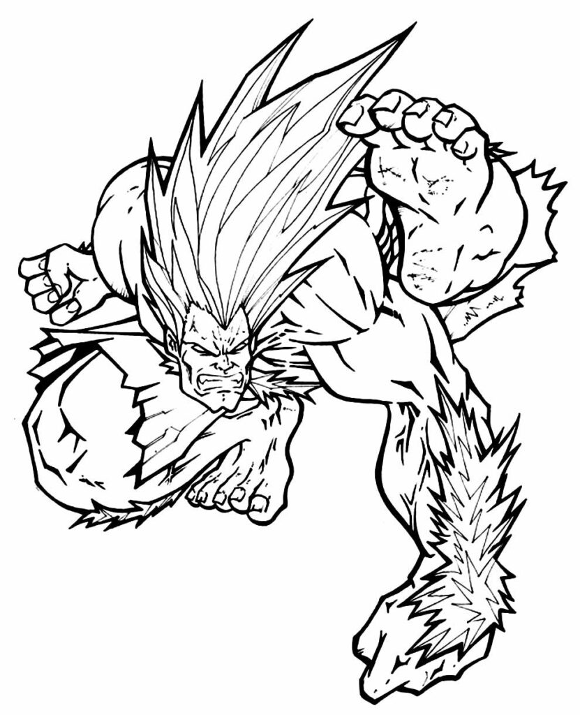 Desenho de Blanka para colorir