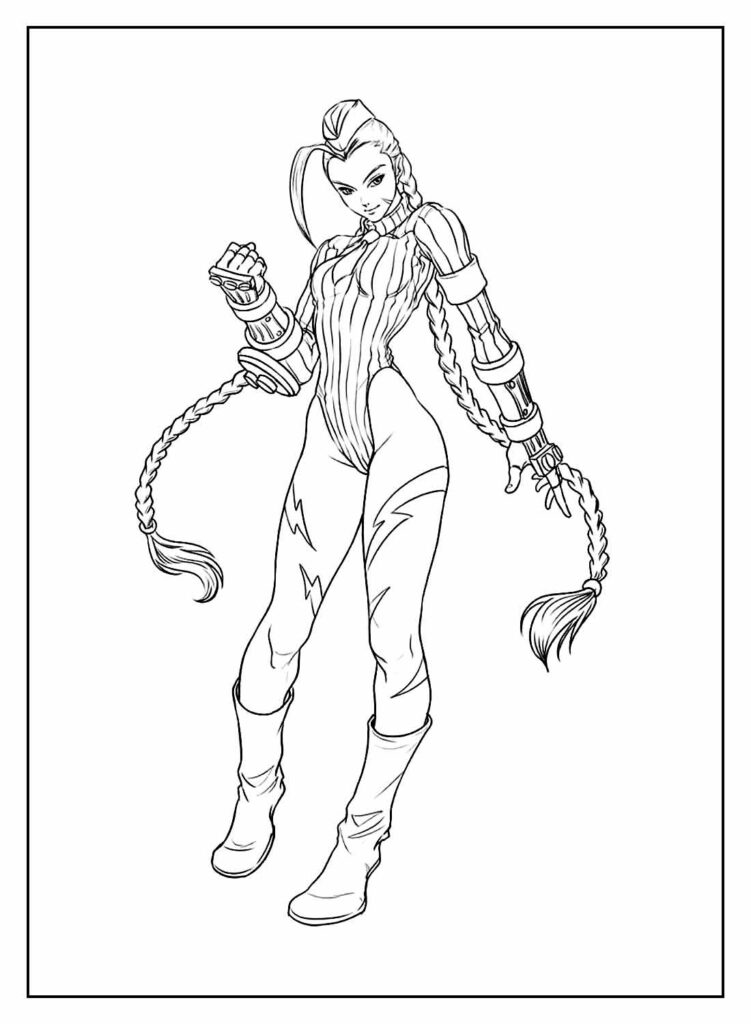 Street Fighter - Desenho para colorir