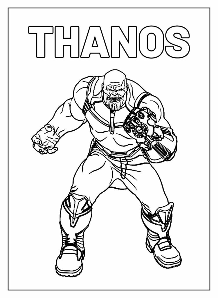 Colorir desenho de Thanos - Imagem Educativa