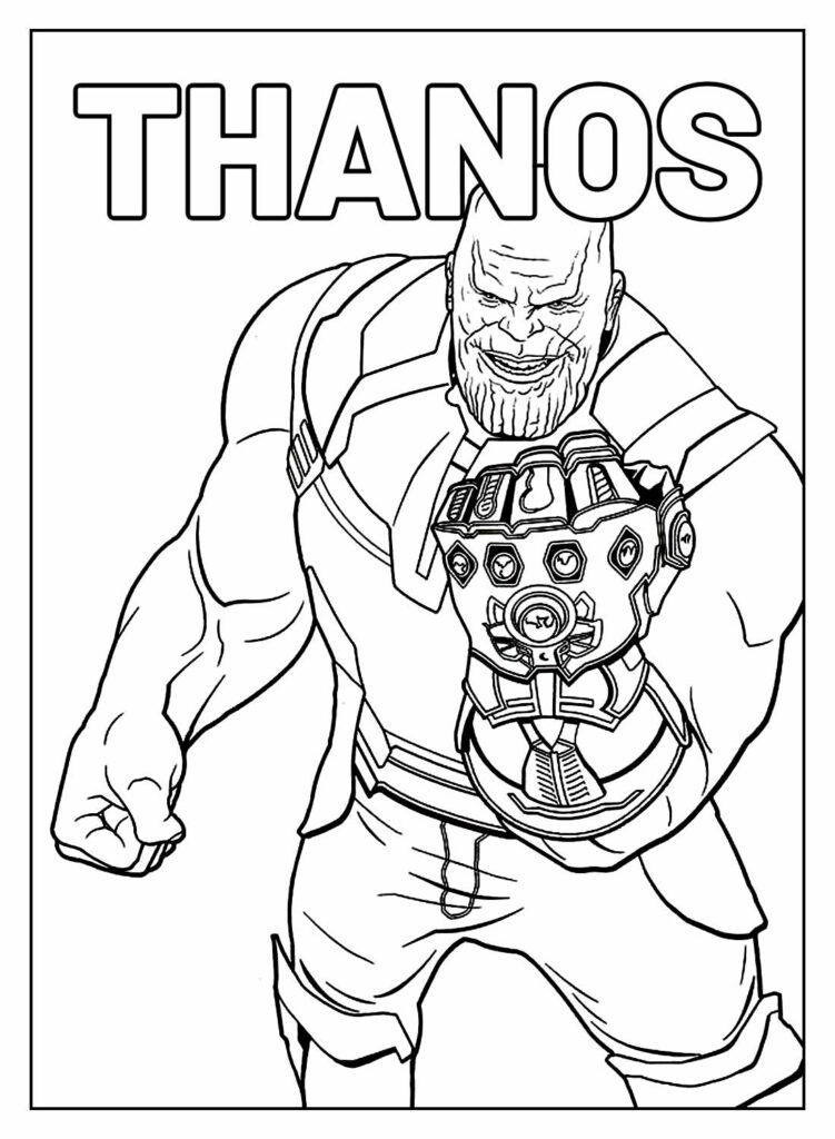 Colorir desenho de Thanos - Imagem Educativa