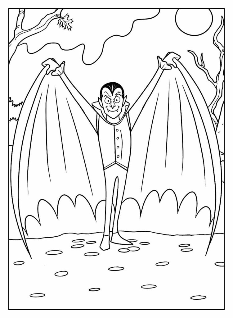 Desenhos de Vampiro para colorir - Páginas para impressão grátis