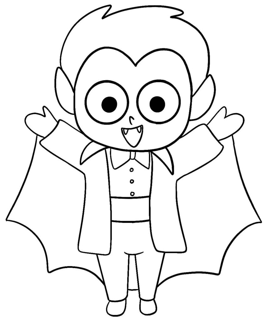 Desenhos de Vampiro para colorir - Bora Colorir