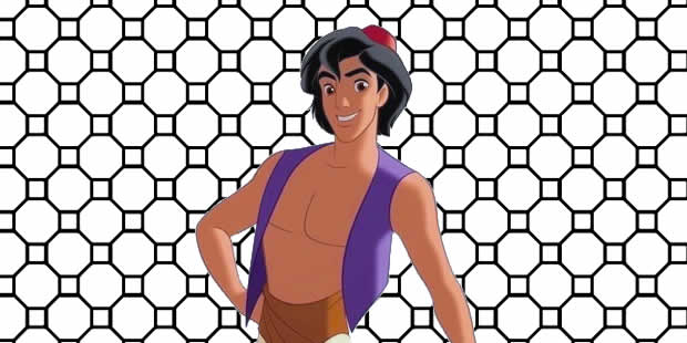 Desenhos do Aladdin para colorir e pintar