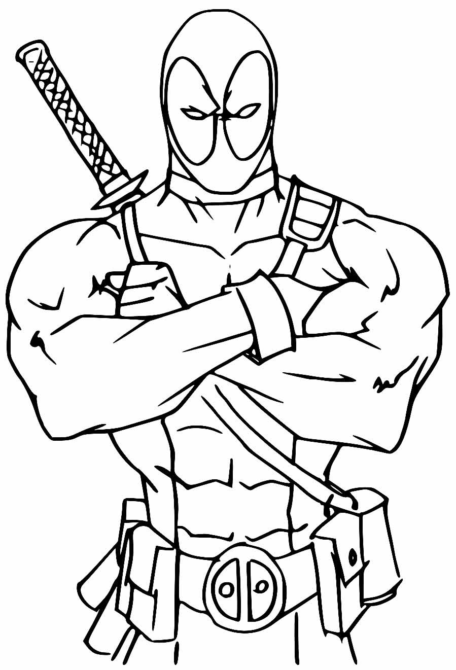 Desenhos do Deadpool para colorir - Bora Colorir