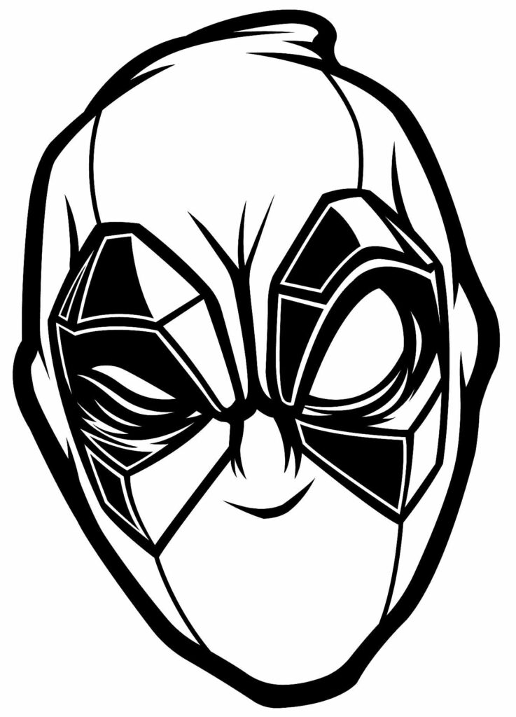 Máscara do Deadpool para imprimir e recortar