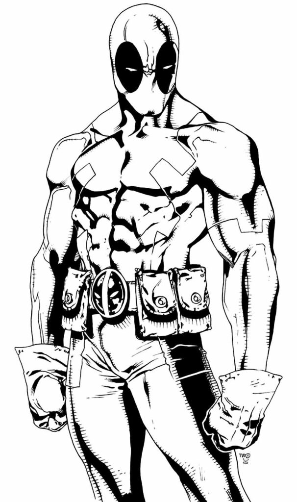 Deadpool para colorir