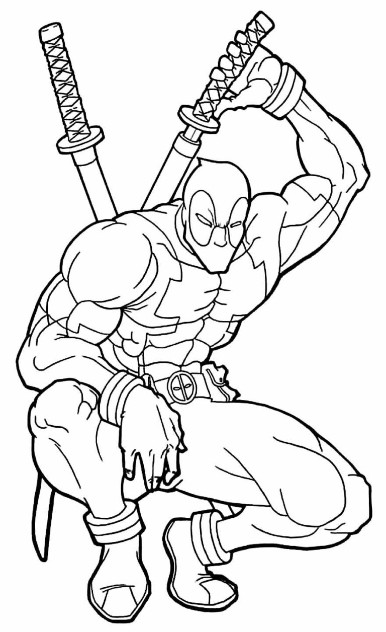 Desenhos do Deadpool para colorir - Bora Colorir