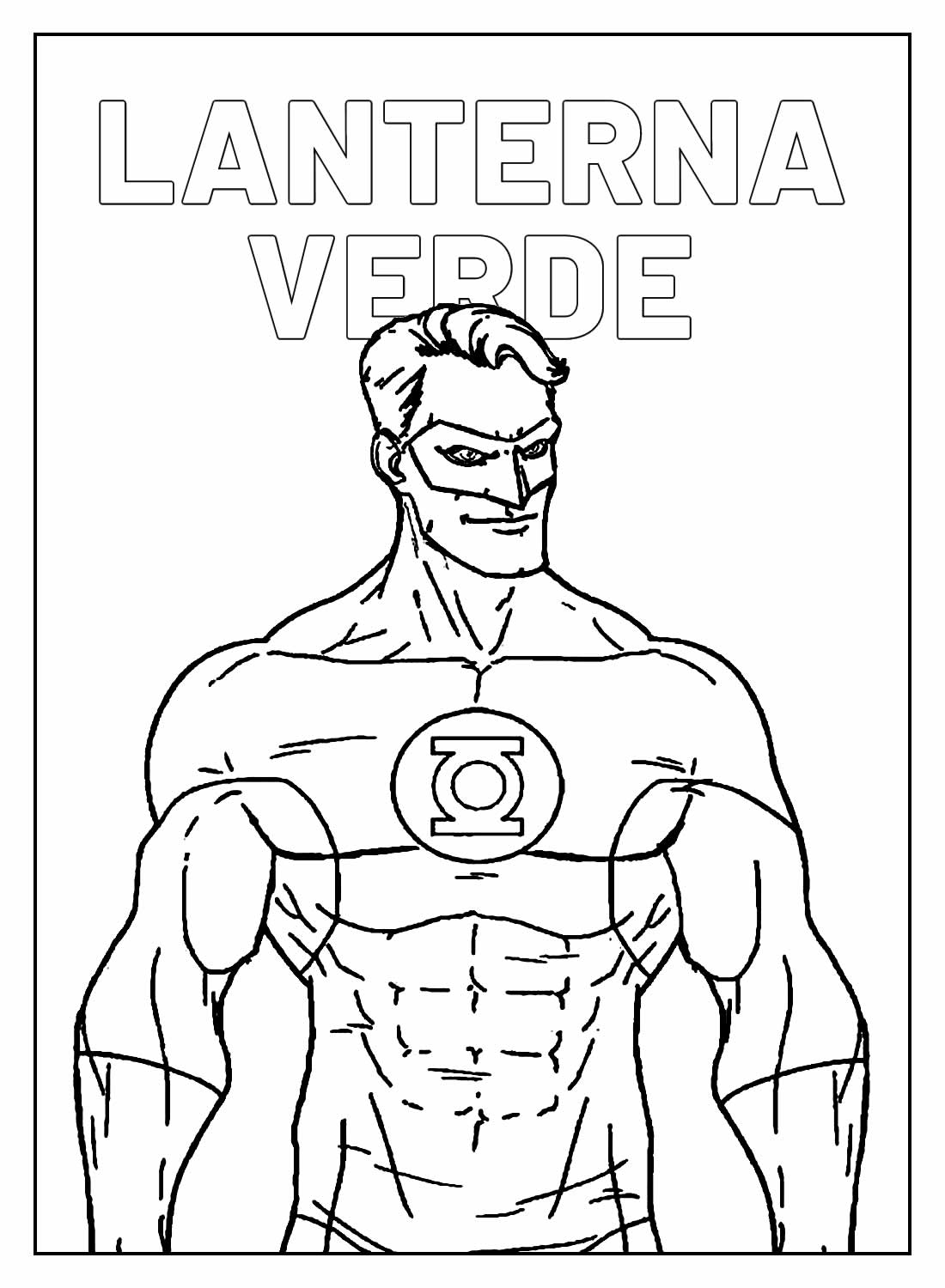Desenhos do Lanterna Verde para colorir - Bora Colorir