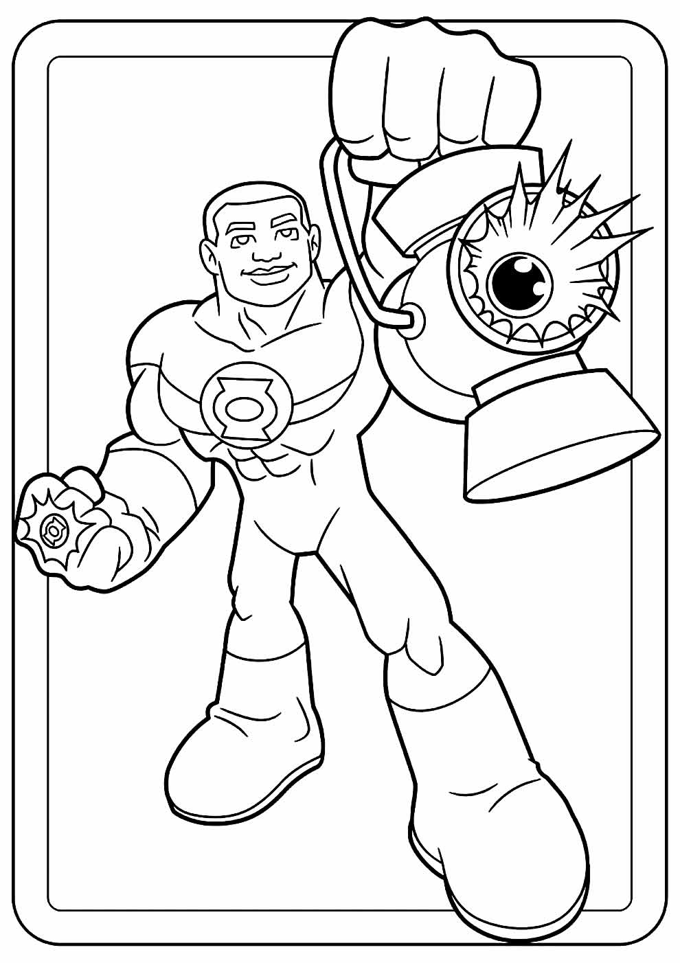 Desenhos do Lanterna Verde para colorir - Bora Colorir