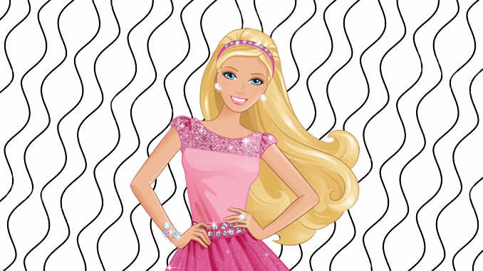 Desenho Educativo da Barbie para colorir