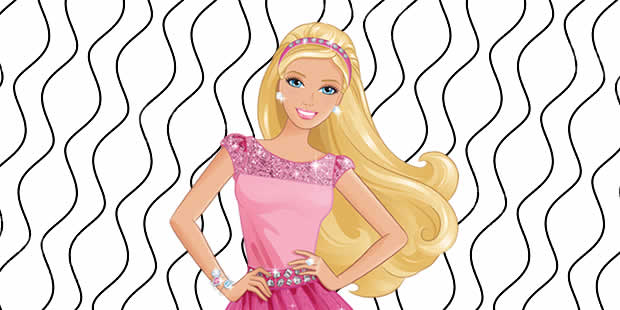 Desenhos Educativos da Barbie para pintar
