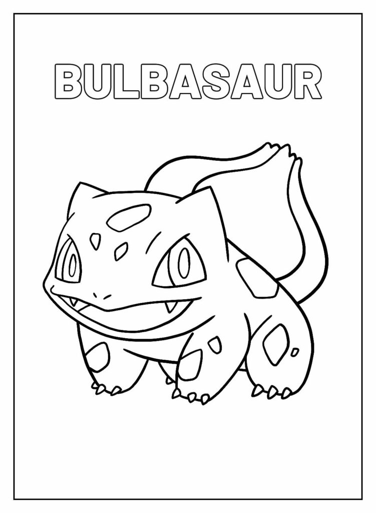 Como Desenhar e Colorir BULBASAUR POKEMON – Pintar e Aprender para Crianças  