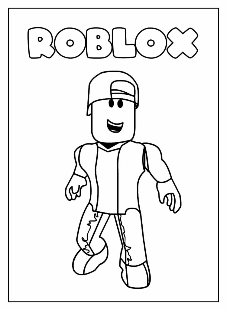 Desenho Educativo para colorir de Roblox