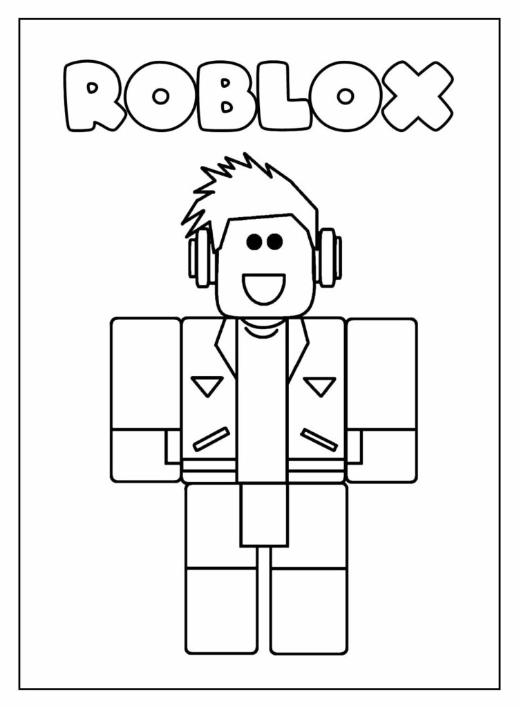 Desenho para pintar de Roblox