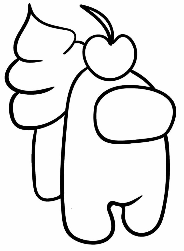 Desenho de Among Us para pintar