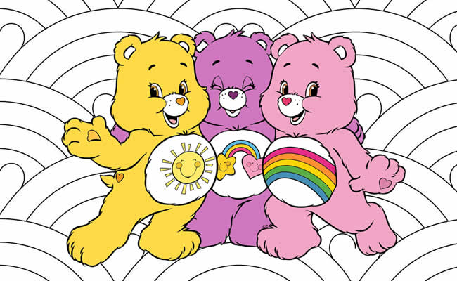 Desenhos dos Ursinhos Carinhosos para colorir - Bora Colorir