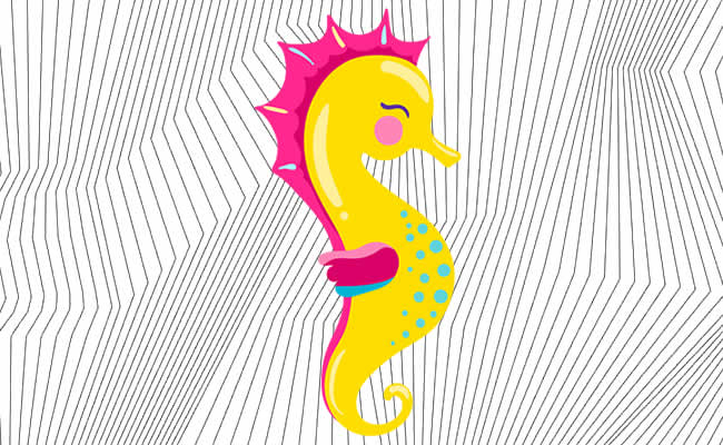Desenhos de Cavalo-marinho para colorir