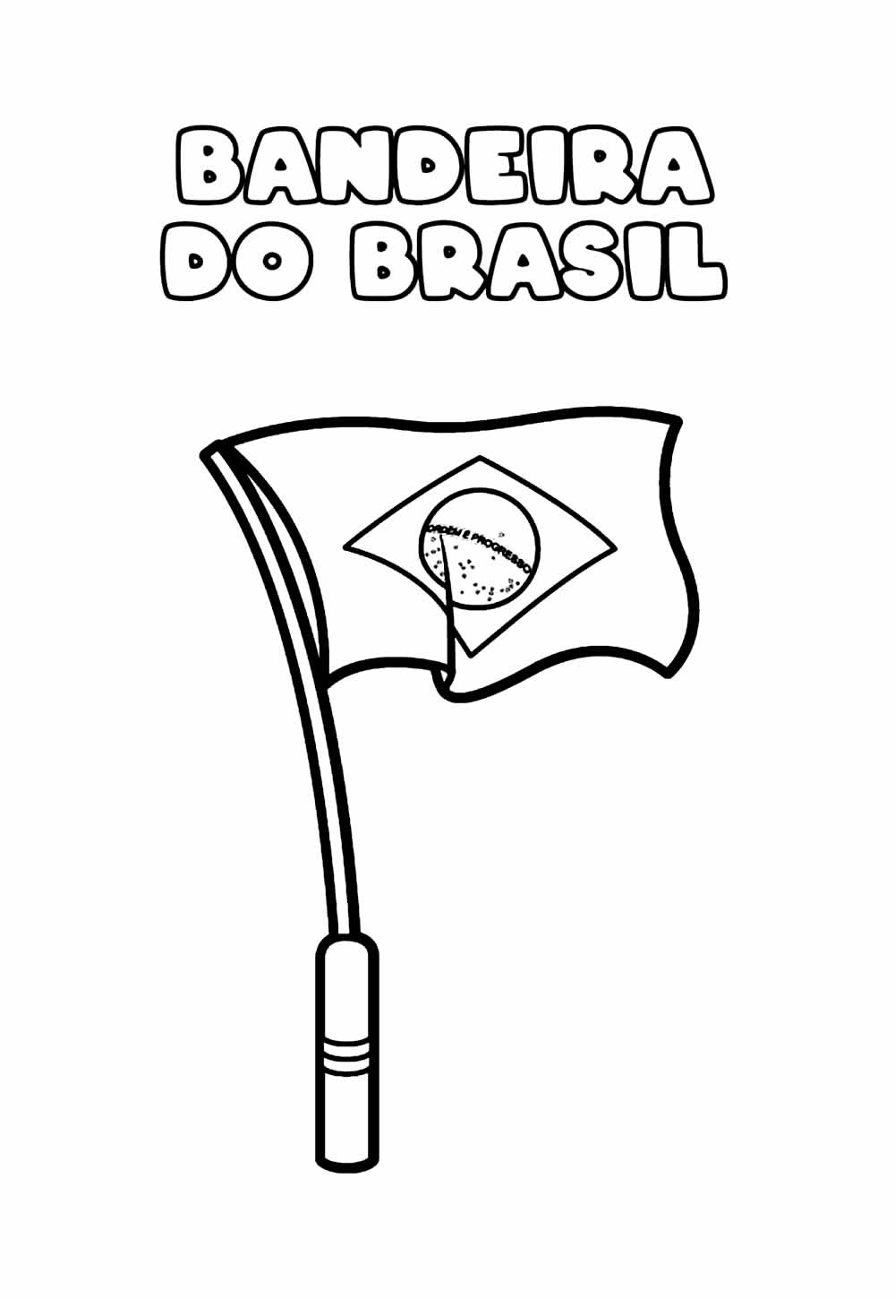 Desenho para colorir da Bandeira do Brasil