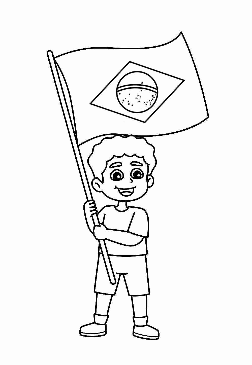 Desenho para colorir Bandeira do Brasil