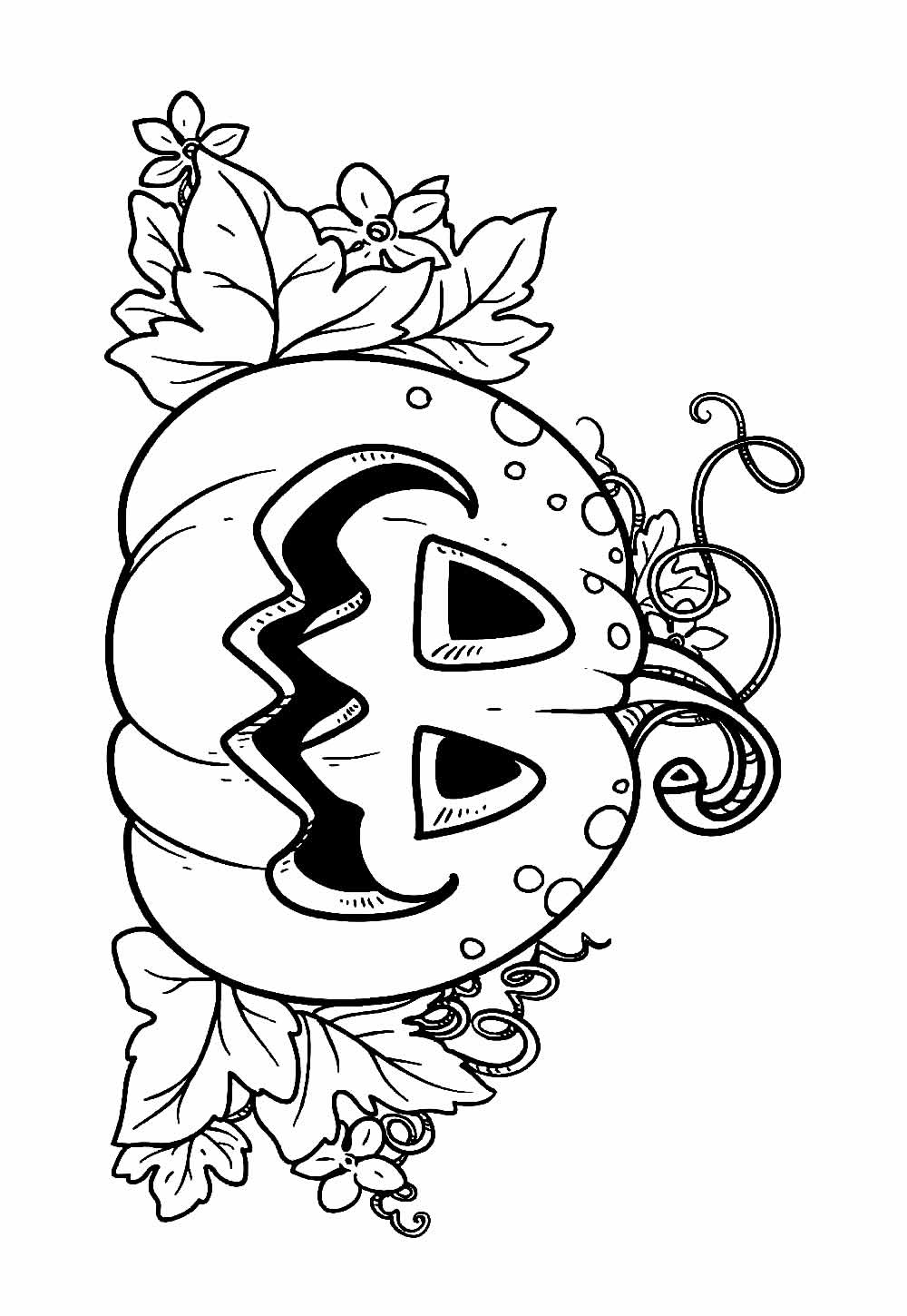 Desenho Abóbora Halloween Colorir