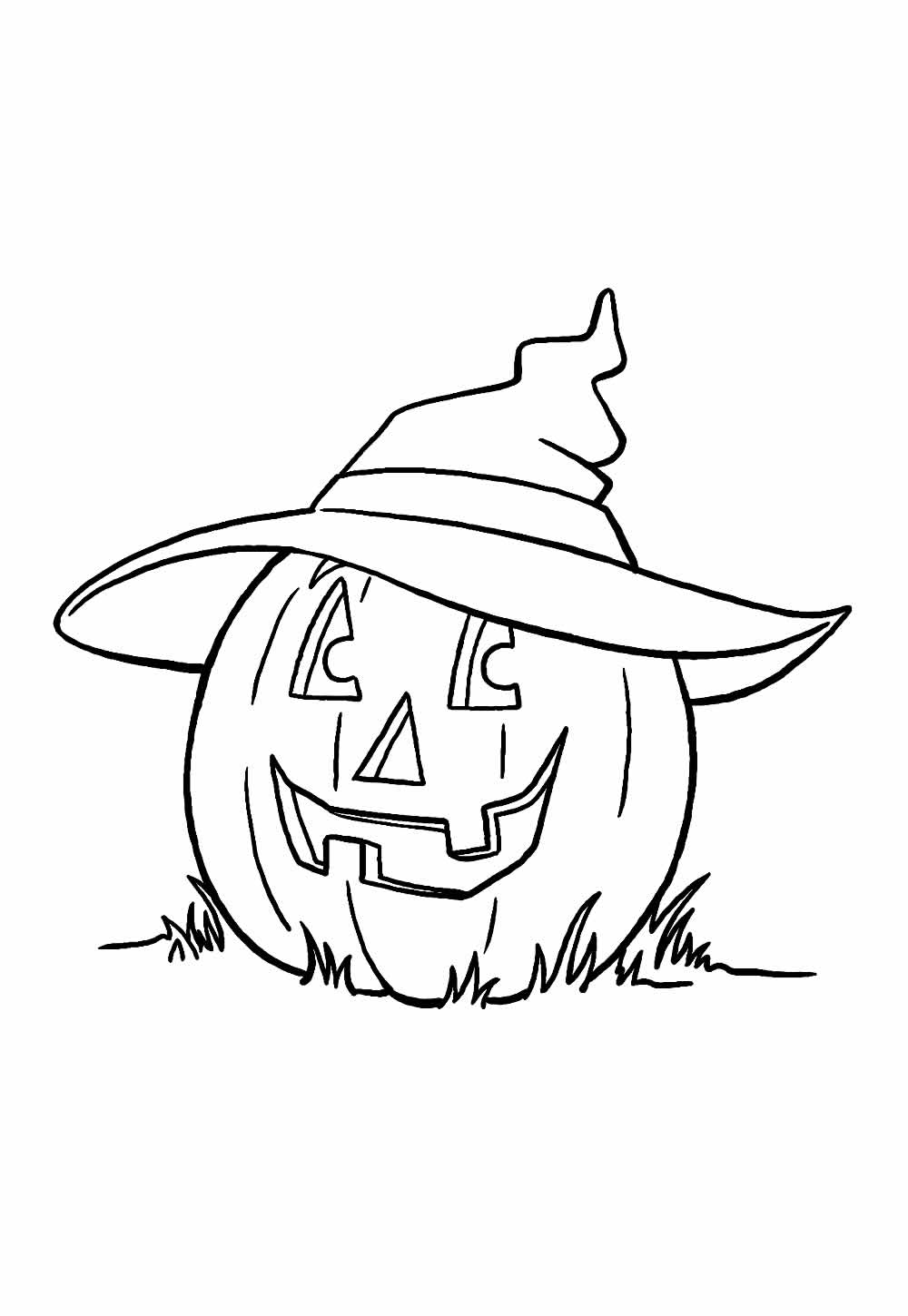 Desenho de Abóbora de Halloween para colorir