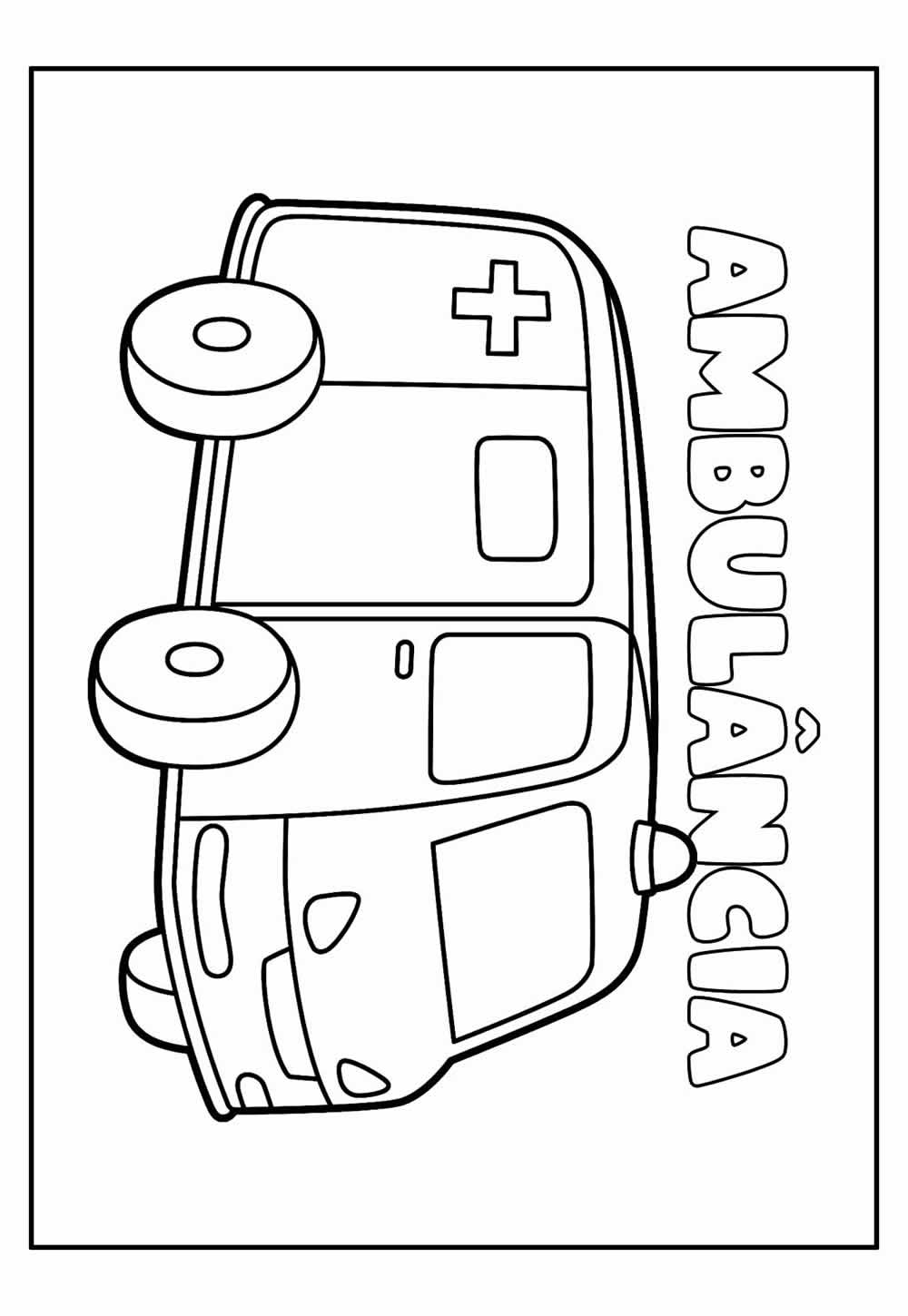 Ambulância para colorir