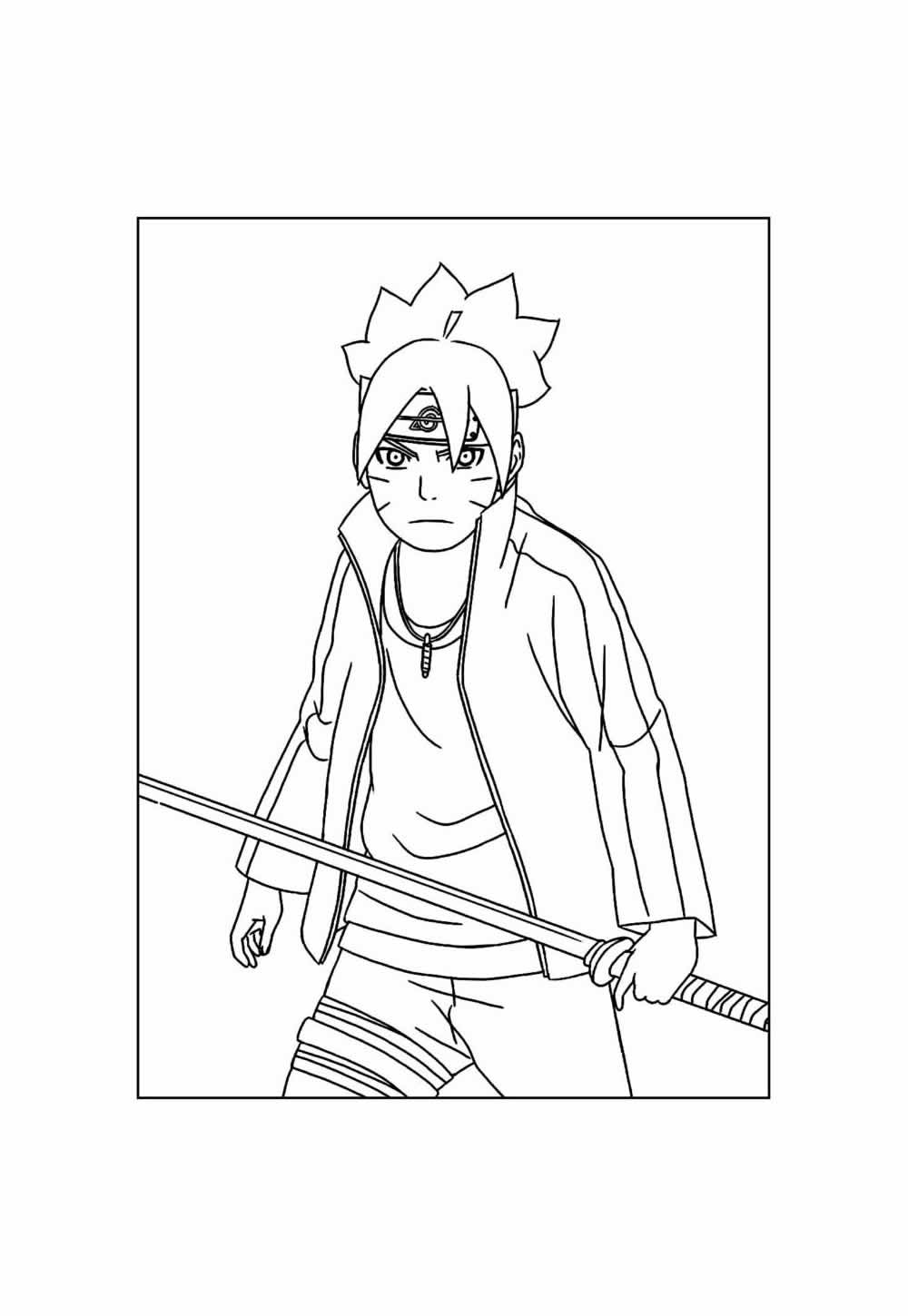Desenho do Boruto para colorir