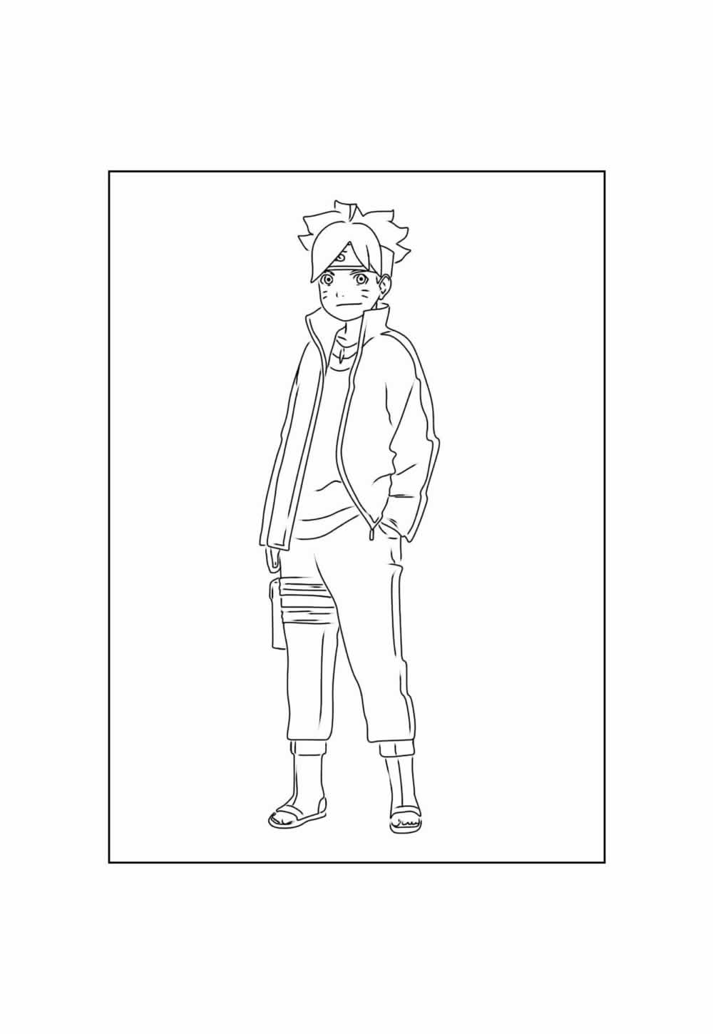 Desenho do Boruto para imprimir