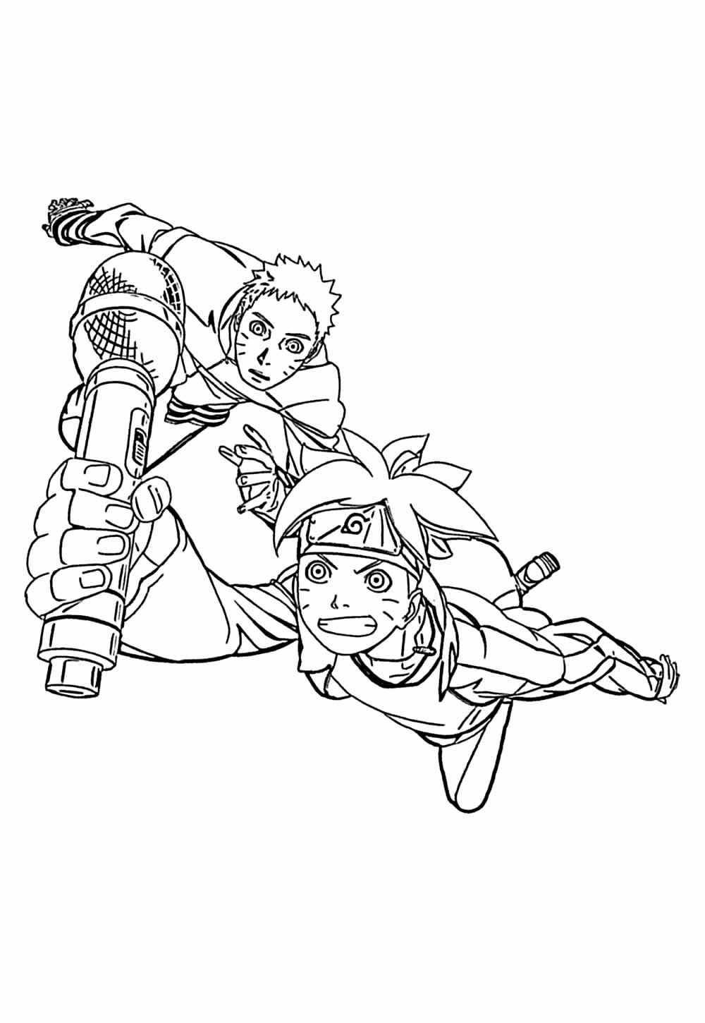 Desenho para pintar - Boruto - Anime