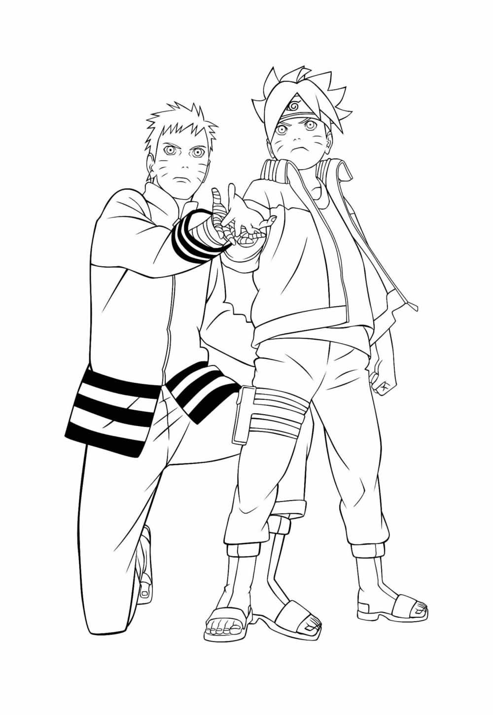 Desenho do Boruto para colorir