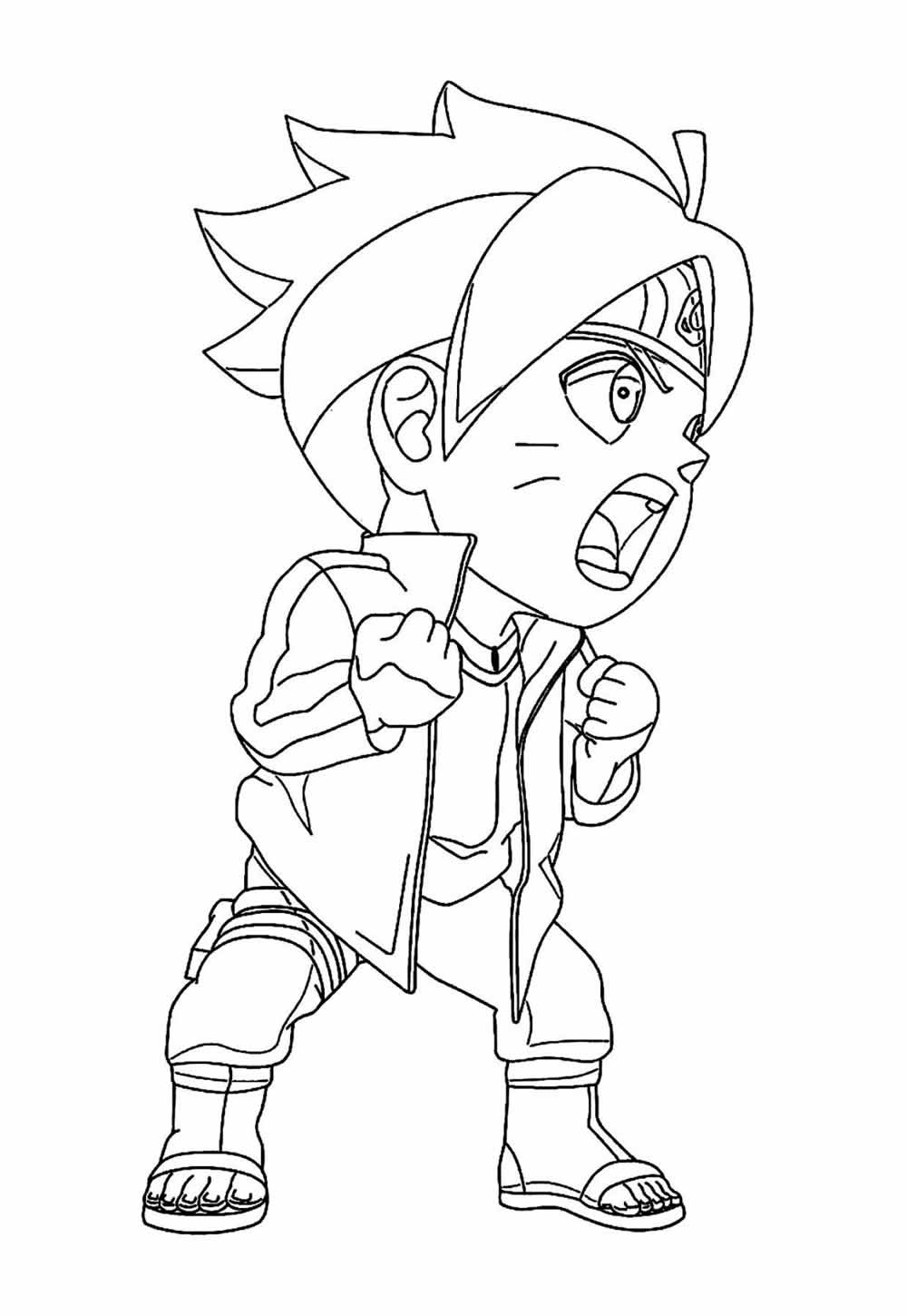 Desenho do Boruto para pintar - Baby