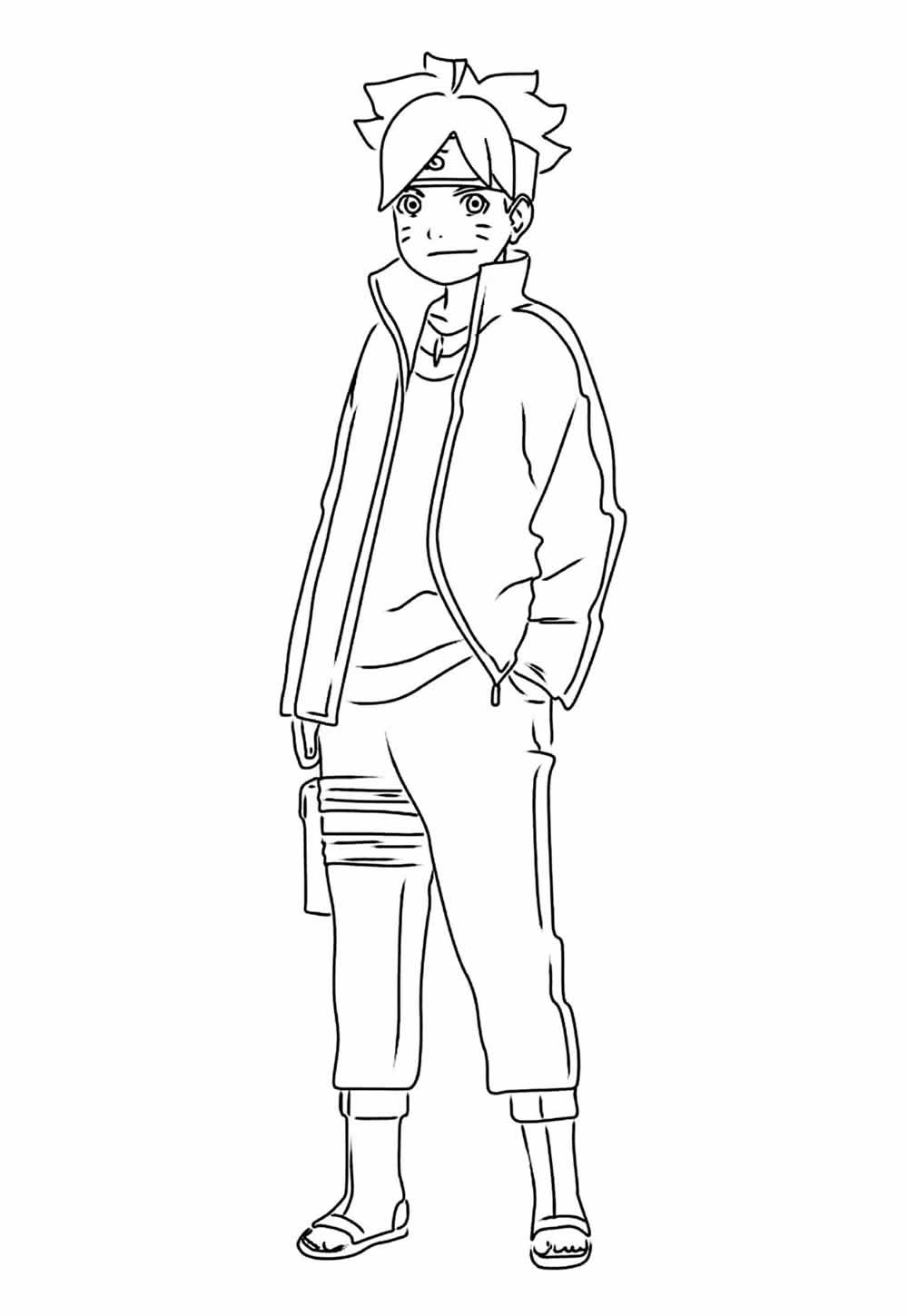 Desenho do Boruto para colorir