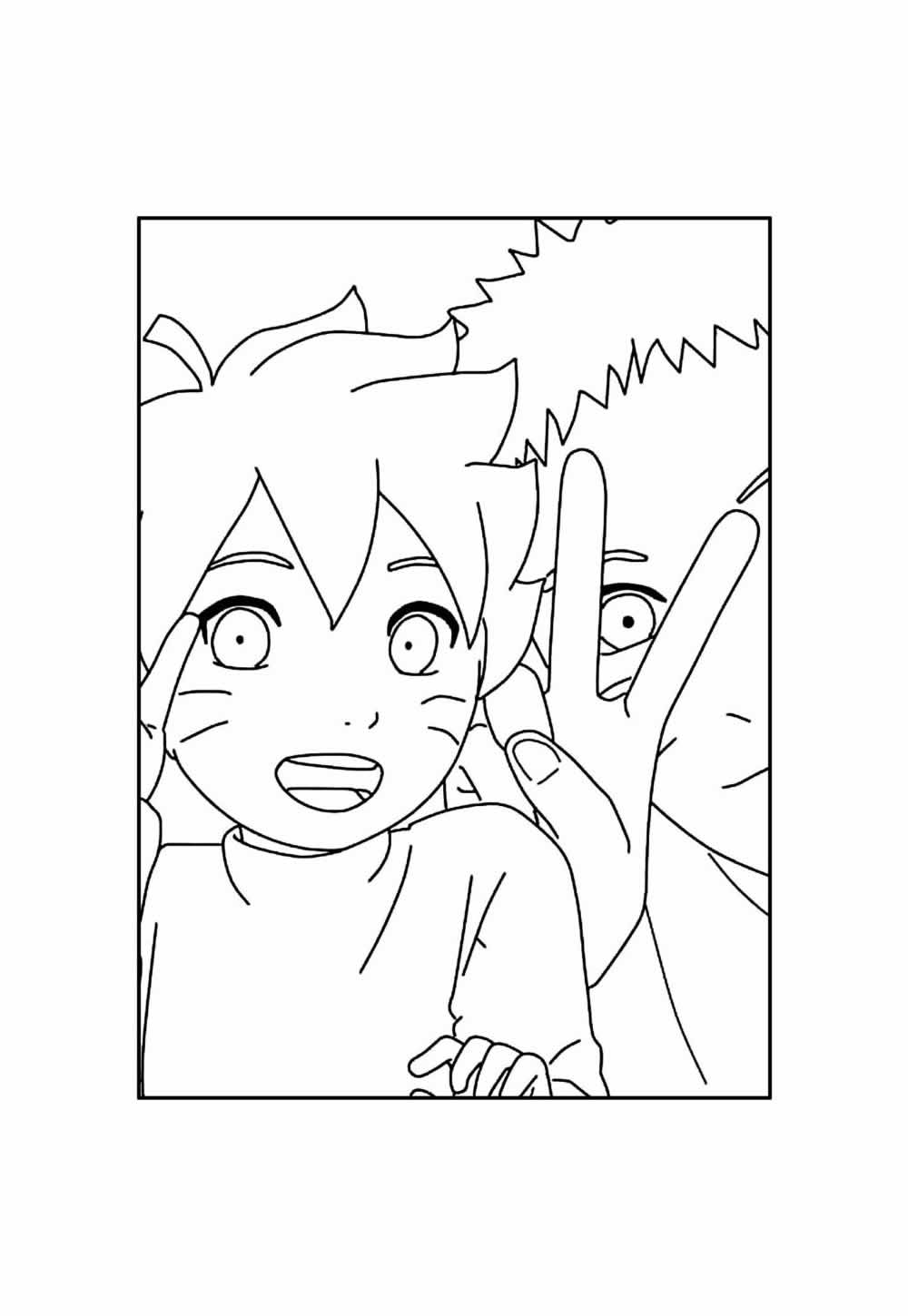 Desenho do Boruto para colorir