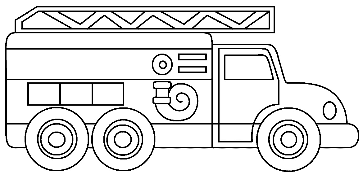 Desenho de Um caminhão de bombeiros para Colorir - Colorir.com