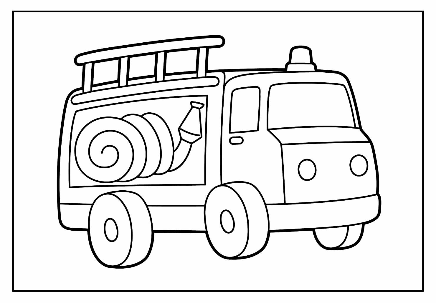 Desenho de Carro de Bombeiros para Colorir - Colorir.com