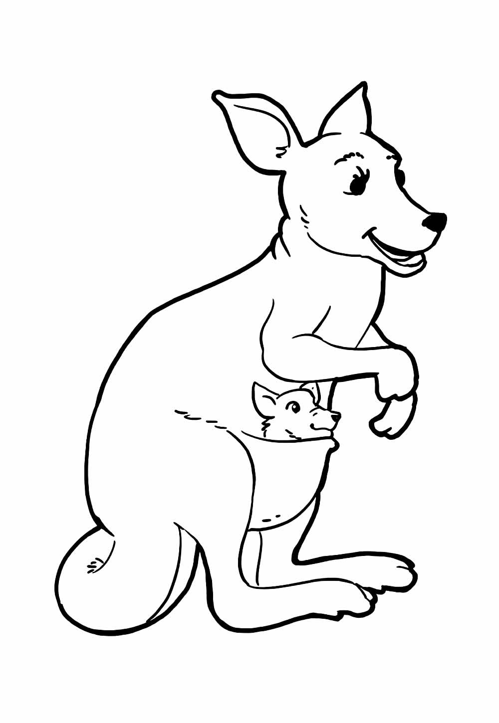 Desenho de Canguru para colorir