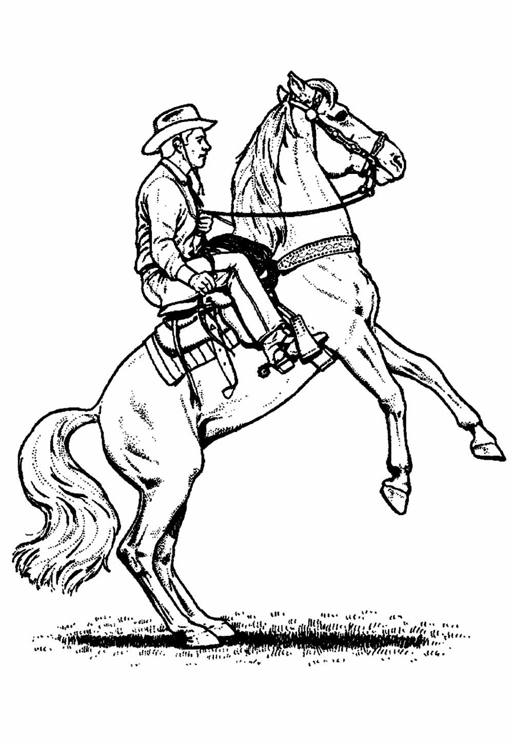 Desenho de Cowboy para colorir