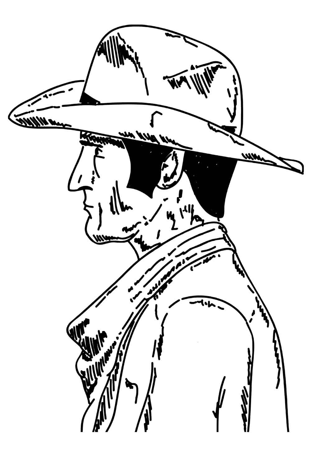 Desenho para colorir Cowboy