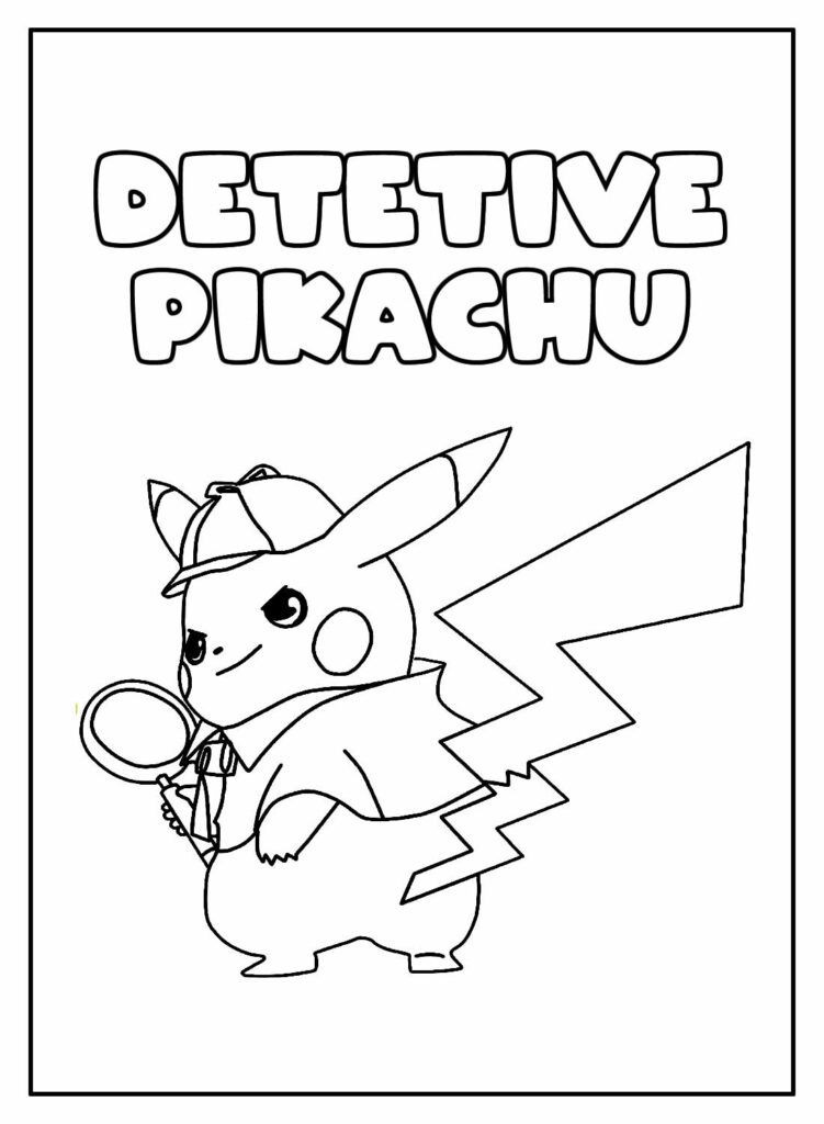 Desenho Educativo do Detetive Pikachu